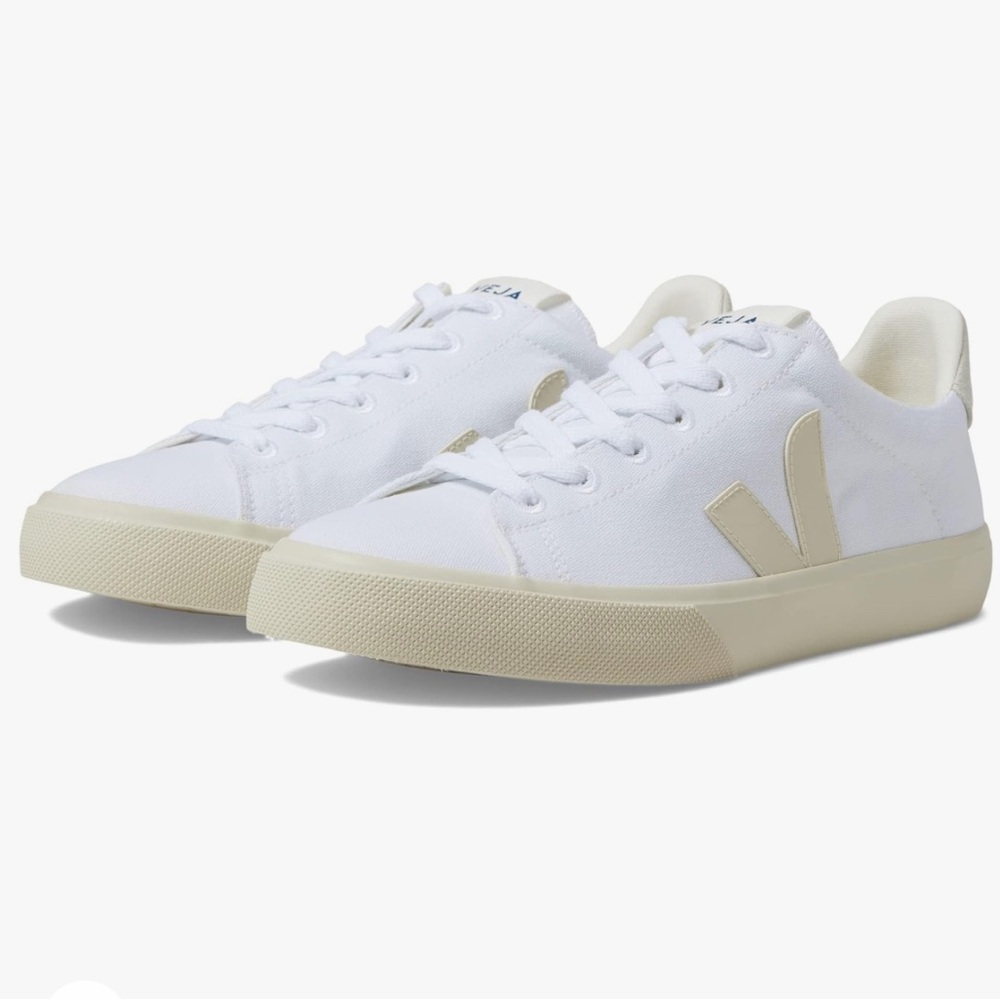VEJA - Campo Canvas Sneakers -White/Pierre Size 41EU- 9.5 US Women/ 8 US Men